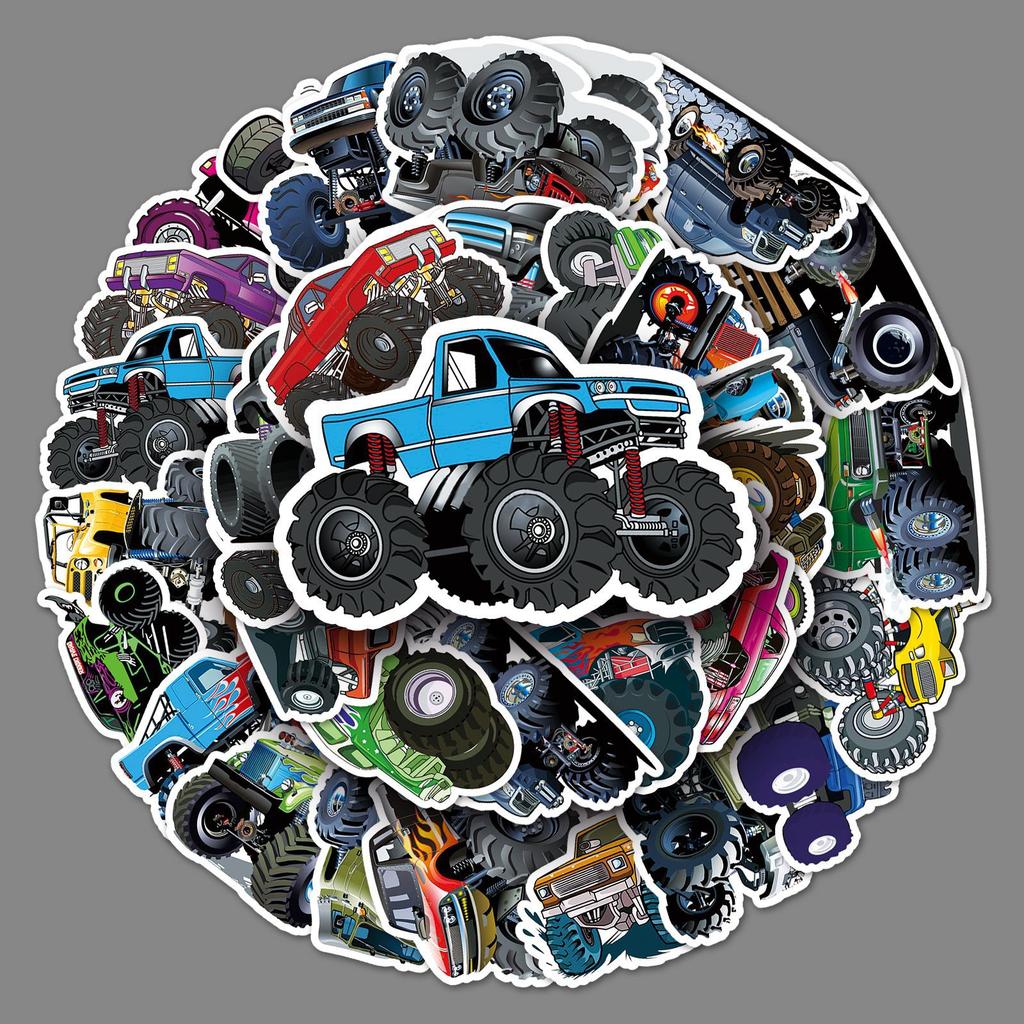 50 Large Bike Graffiti Personalized Cool Children's Car DIY Water Cup Mobile Suitcase Stickers Waterproof