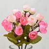 Branch 18-Flower Pretty Simulate Camellia Bouquet Artificial Flower Wedding Home Office Decoration