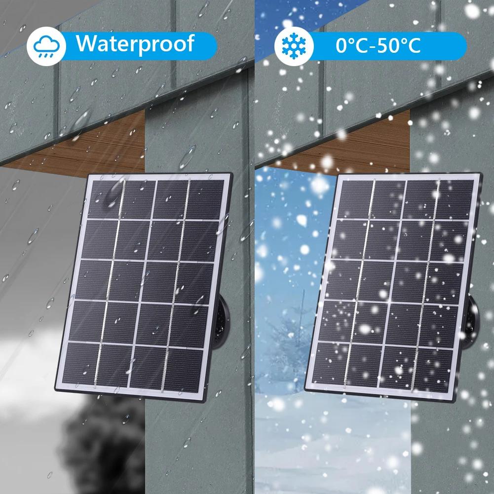 20W Solar Panel for Ring Doorbell IP65 Waterproof Solar Charger 360° Adjustable Wall Mount for Ring Video Doorbell 4 3 3 Plus 2