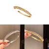 Copper Zirconia Embellished Bangle Fashion Jewelry For Office Wear