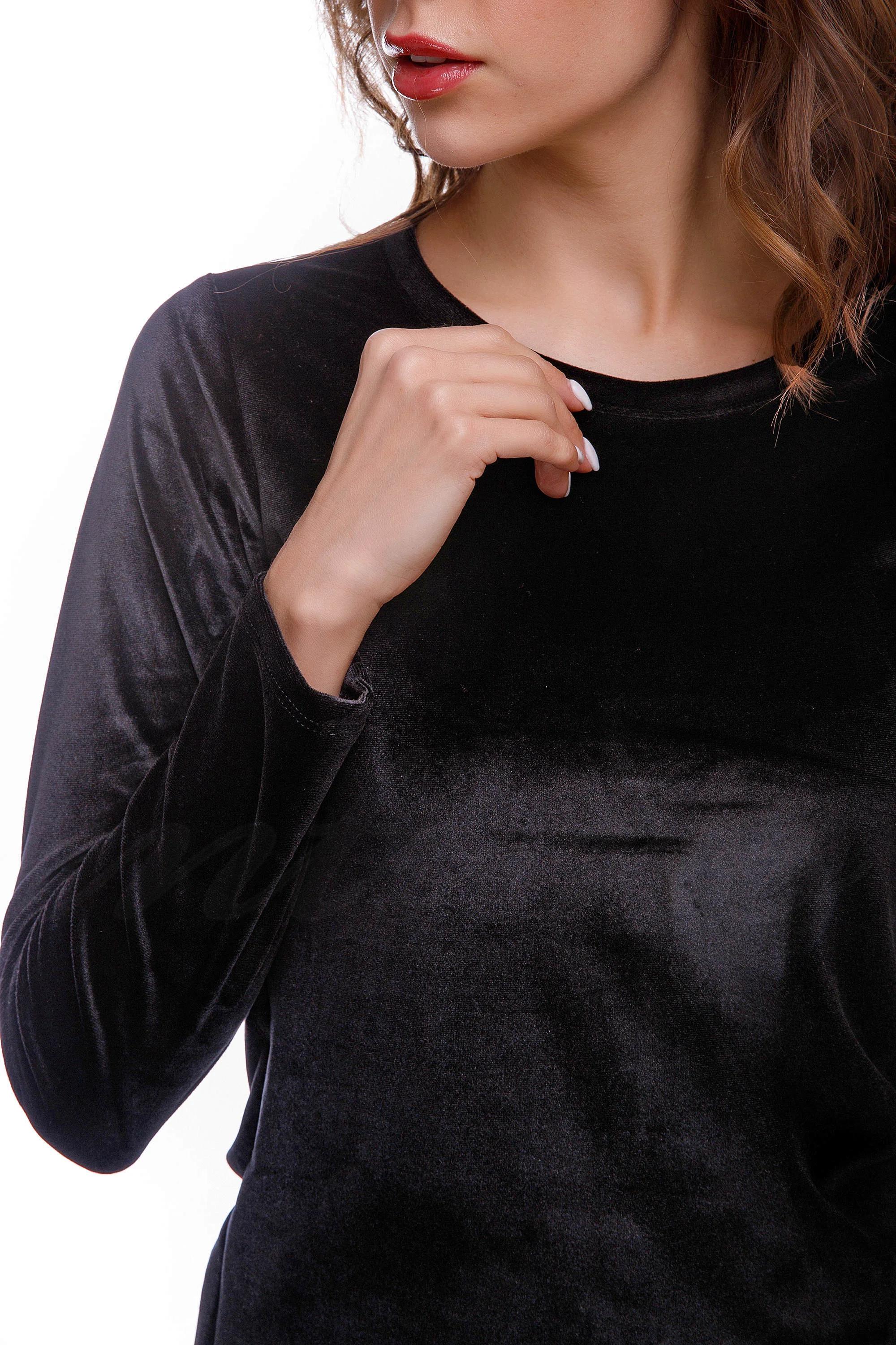 

Велюровий джемпер Gladys (69420) 48(XL) прозорий колір чорний