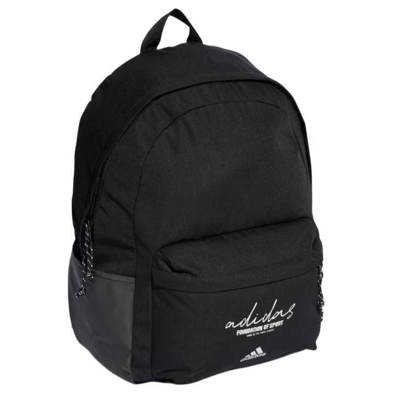 Adidas Recycled Polyester Backpack Regular Unisex Black & Gray White Adidas IX6802