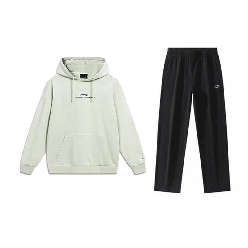 

Li-Ning Модный пуловер с капюшоном и принтом букв, приятный к коже, удобный, универсальный, с длинным рукавом, толстовка, повседневный спортивный костюм AWDUC41-2-AKL03-1 XL