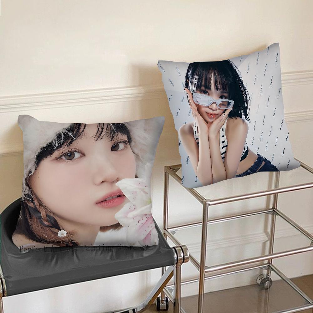 Kim Chae Won Kpop Style Pillow Case Square Pillow Bedroom Sofa Leisure Comfort Cushion Car Living Room Home Decoration