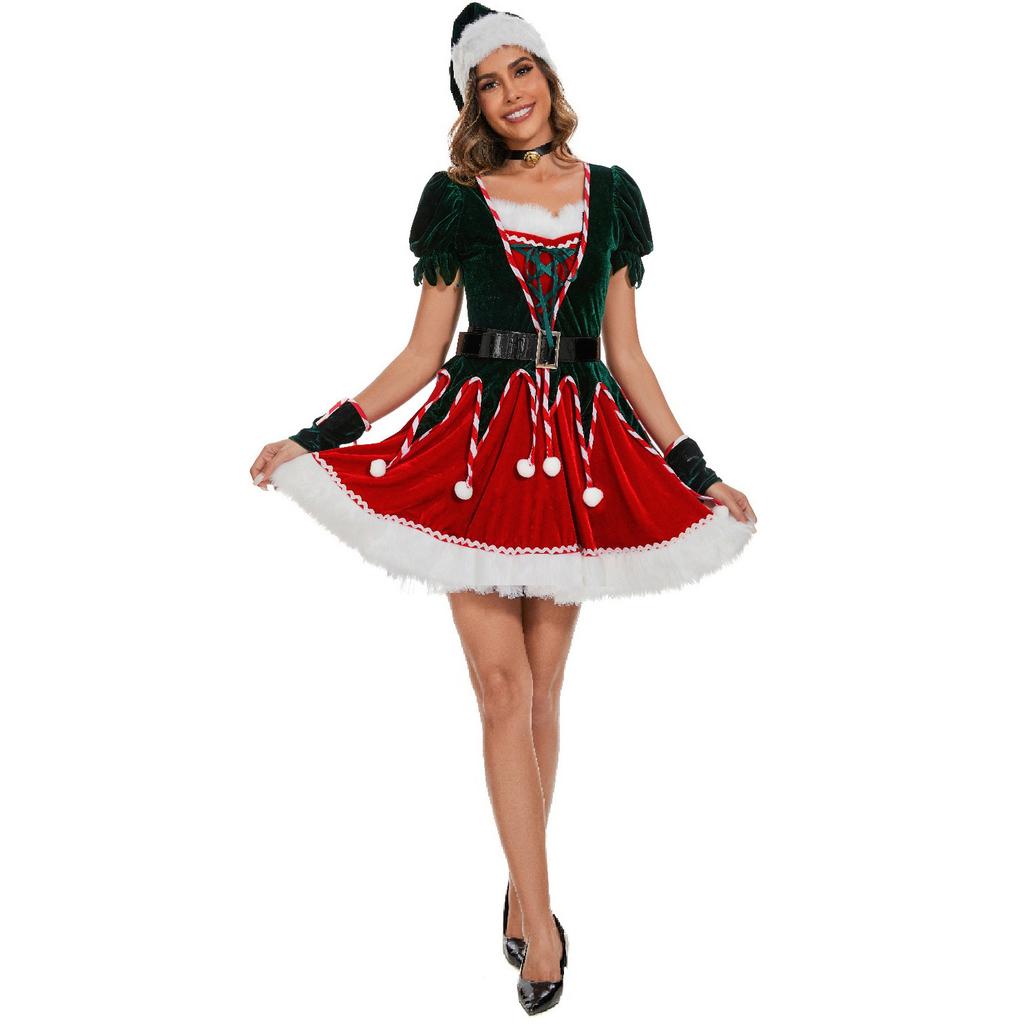 One-piece Christmas Dress, Christmas Costume, Stage Performance Cos Christmas Costume, Party Costume Christmas Costume