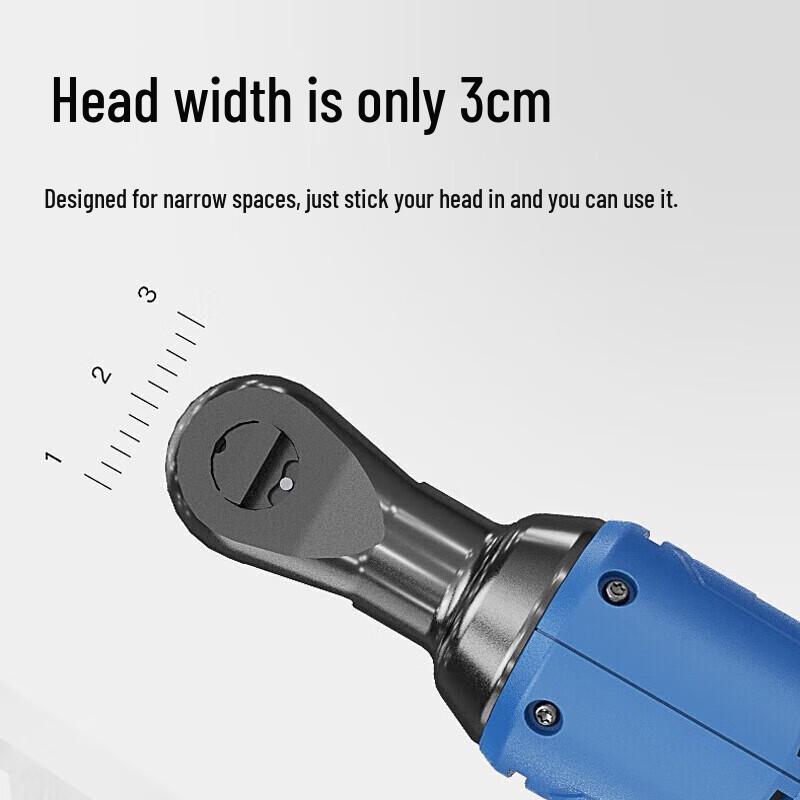 Dongcheng Batteridrevet 90-graders Vinkel-Skralle Wrench CN-plugg (adapter inkludert)