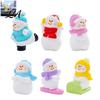 Durable Resin Craft Supplies Mini Snowman Figurine, Christmas Skiing Dolls, Small Desktop Car Holiday Gift Items Dashboard Figurines, Micro Landscape