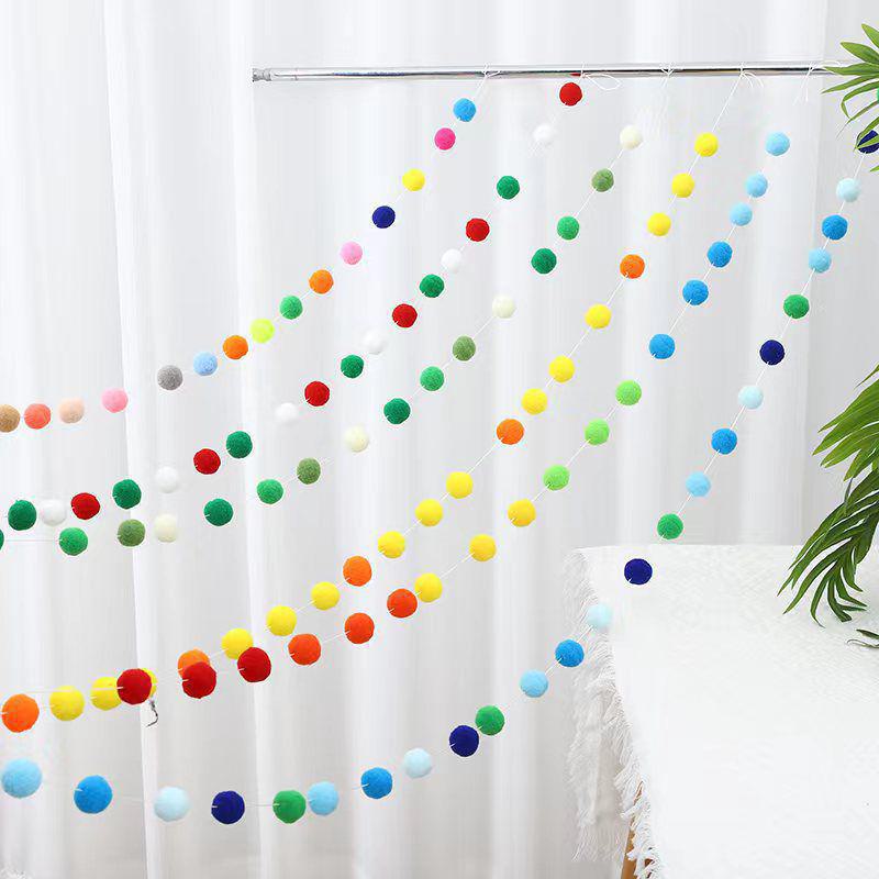 Macaron Color Ball Banner: Children's Room and Festival Hanging Decor