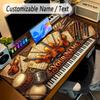 Music Theme Personalized Mouse Pad Custom Name Text Non Slip Desk Pad For Laptop Office Desktop
