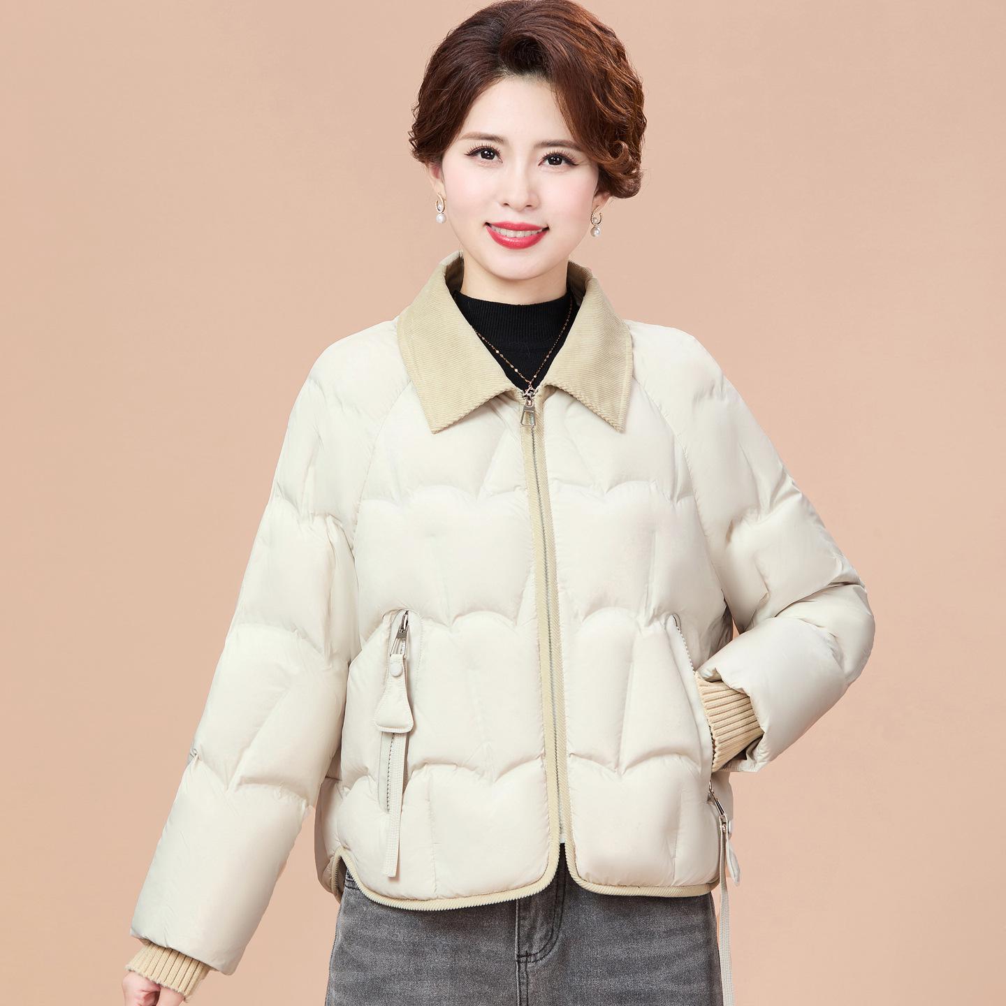 

2025 Winter Short Turn-Down Collar Casual Korean Style Fashionable Women s Petite Outerwear Jacket 3XL (for 140-150 jin)