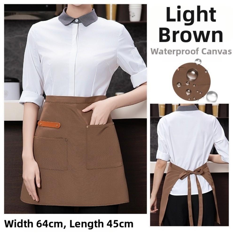 Multi-pocket Kitchen Apron Canvas Working Clothes New Waitress Apron  Restaurant Use