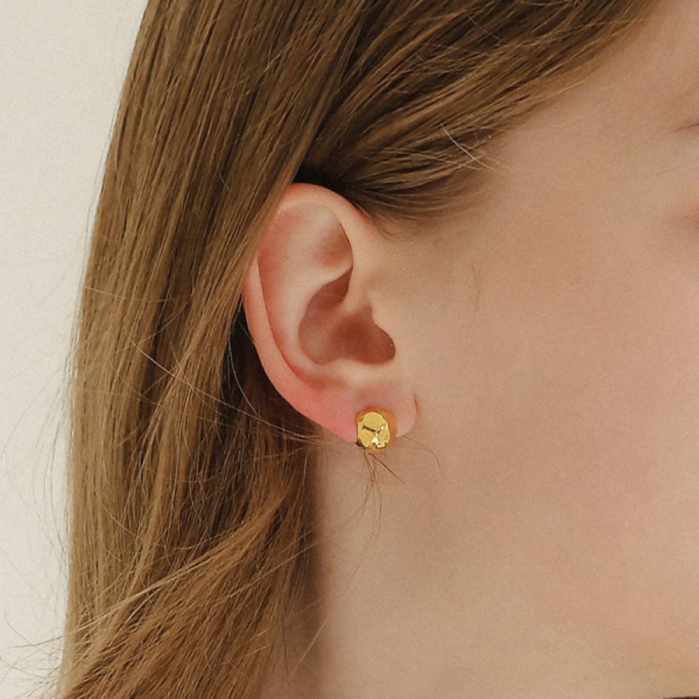 Jjaggleball One-Touch Silver Earrings M03873
