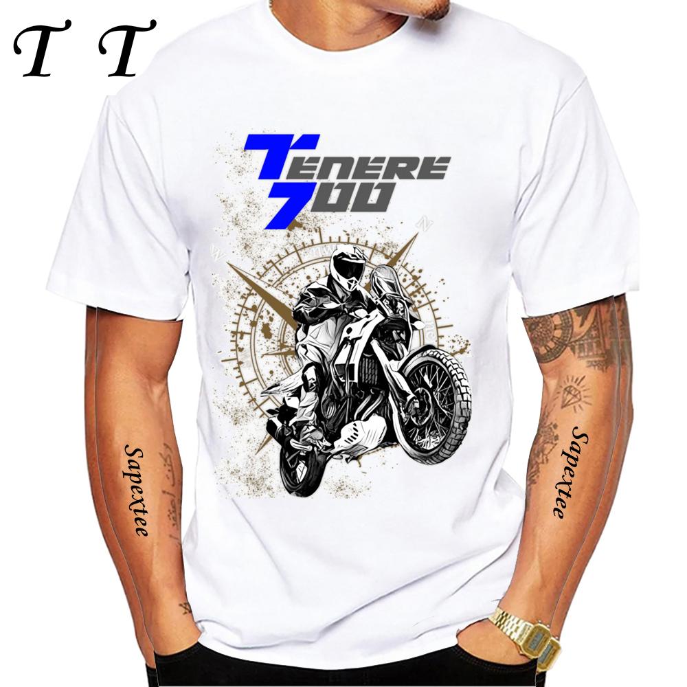 ZheXiong TEE T&eacute;n&eacute;r&eacute; 700 T7 T-shirt Super Tenere 1200 XT Rij-T-shirts Heren Korte Mouw Avontuur Motorrijder T-shirt Jongen Casual T-shirts M