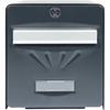 BURG WACHTER Galvanized Steel Balneaire Mailbox - Glazed Rear Door - Anthracite Grey