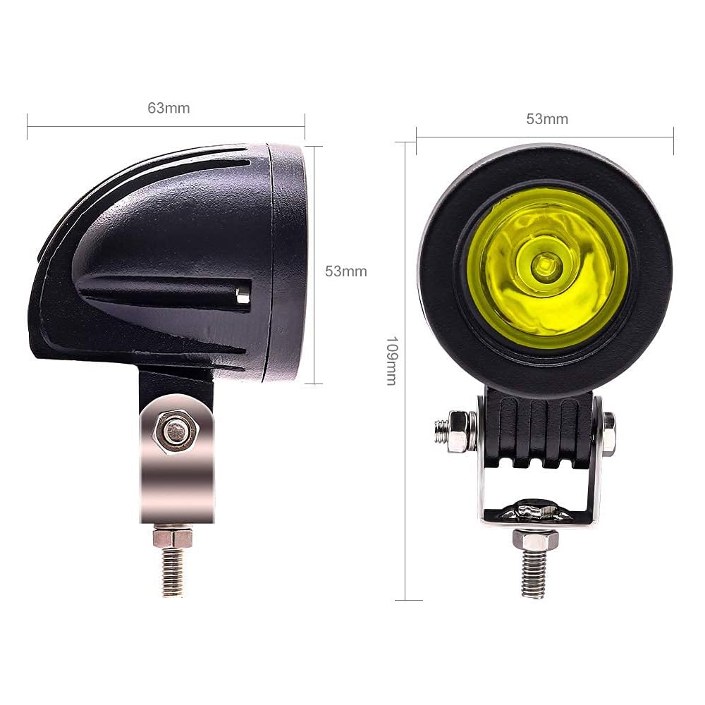 Aoling LED Work Motorcycle Fog Spot Switch Forklift Motorcycle Fog Universal LED Auxiliary Light for Set of 2 Light, Small, Light, Light, 12V, 24V,