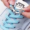 No Tie Elastic Shoelaces Sneakers Laces with Diamond Cross Locks for Kids Adults Rubber Bands Shoe Laces 1 Pair/2 Pair