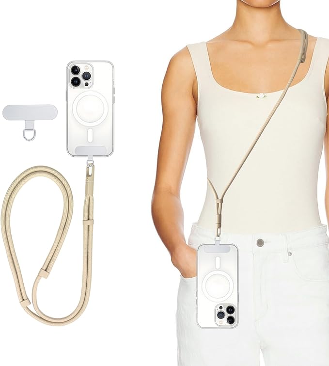 Universally Minimalist Wrist Strap Phone Crossbody Lanyard with Adjustable Drop-Proof DesignTether Tabs for All Mobile Phones