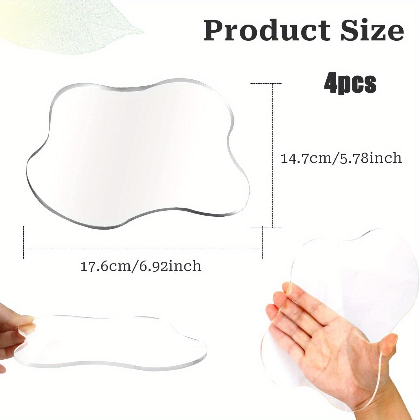 

4 шт. Акриловые подставки, Прозрачные Неправильной формы Настольные подставки Украшения для стола для Кухни Бара Обеденного стола Комода 4pcs