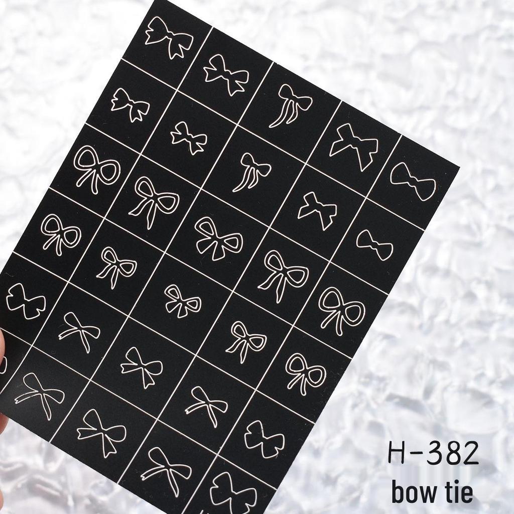 Dual-Use Ballet Ribbon & Bow Ombre Nail Stickers Template