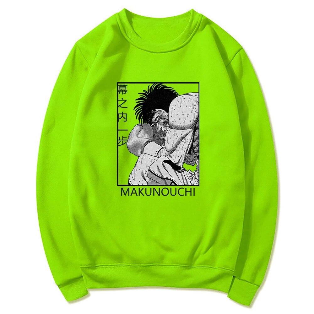 

Толстовки с капюшоном в стиле аниме Hajime No Ippo Ippo Manga Makunouchi Ippo, зимняя толстовка унисекс с круглым вырезом, весна/осень, толстовка Harajuku Sudaderas 3XL