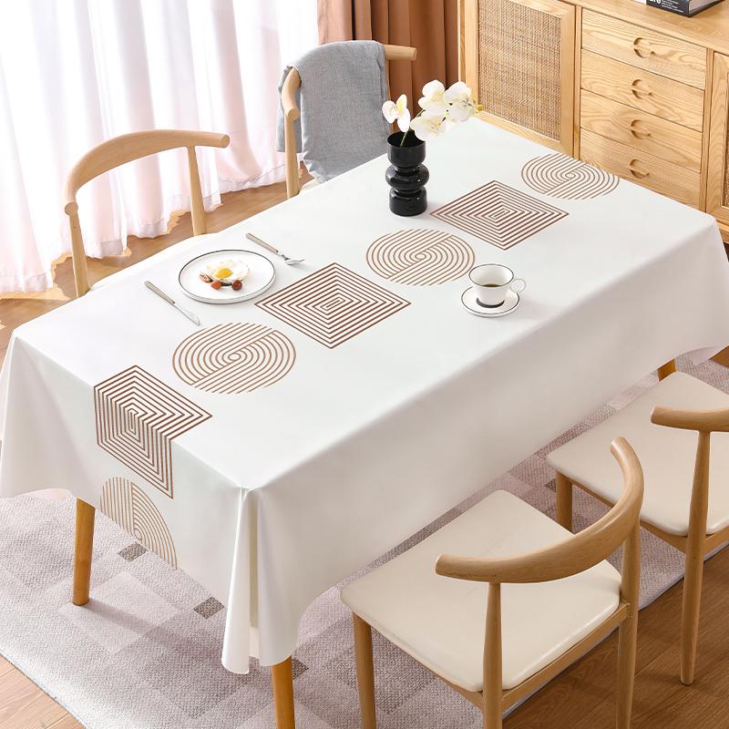Waterproof Flower Table Cloth Soft Washable PVC Tablecloths Dining Tea High-end Towel Rectangular Desk Sheet Hotel Breakfast Mat
