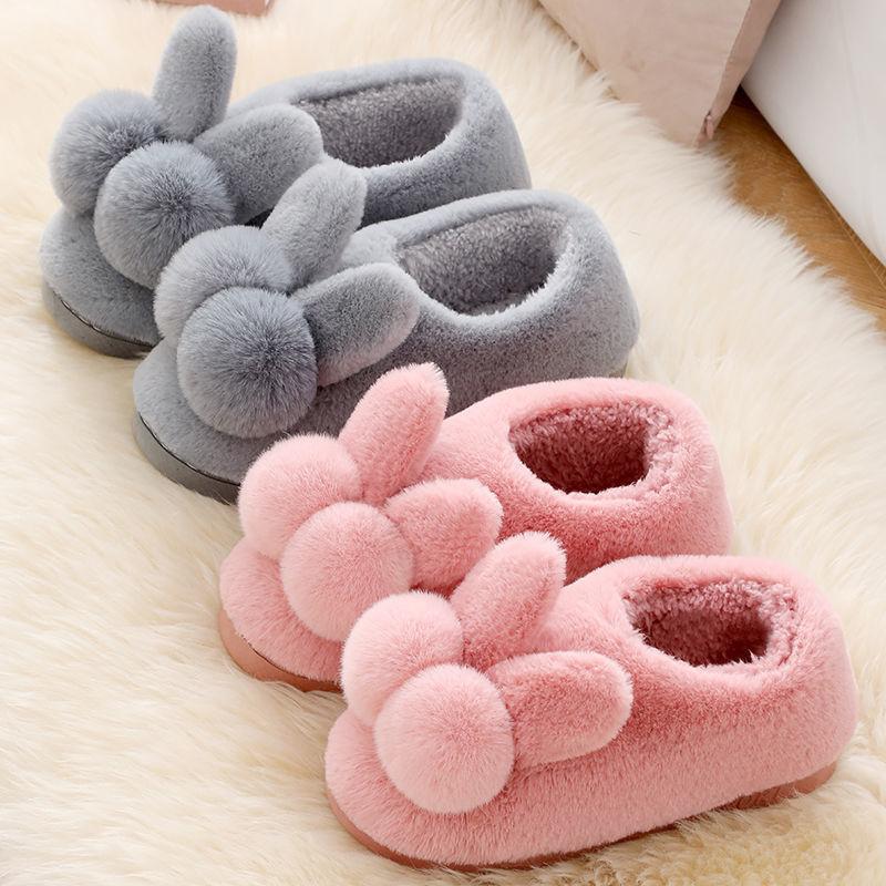 

Cotton slippers women s winter home use couple spring and autumn indoor non-slip home warmth winter plush men Size 40/41 (suitable for 39/40 feet)