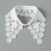 Lace Fake Collar Shirt Women White Black Lapel False Collars Woman Beading Removable Detachable Collar Neckline Faux Col