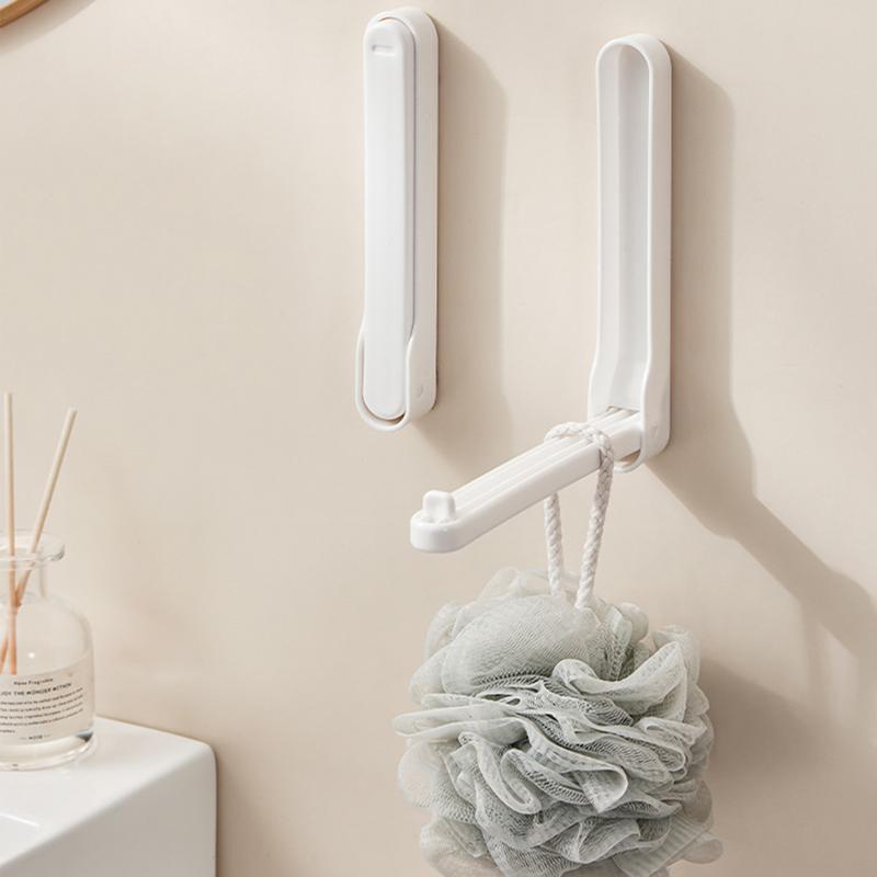 Wall Hangers Retractable Clothes Hanger Punch Free Foldable Drying Rack Coat Racks Space Saving Hanger Clothing Rack For Balcony