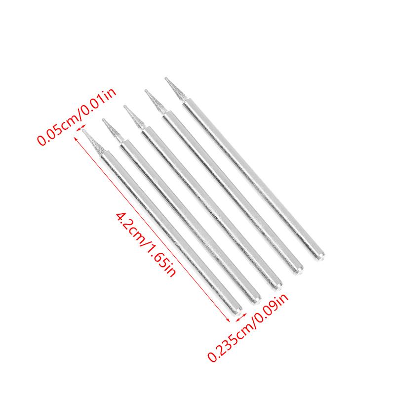 0,5 mm-8 mm Diamant Rund Entgraten Schleifen Bohrer Schleifkopf 2,35 mm Schaft Schnitzen Präzisionsschnitzwerkzeug Elektro-Schleifer Teile