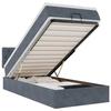 VidaXL Cadre de lit ottoman avec matelas gris foncé 90x190 cm velours, cadre de lit, cadre de lit rembourré 3312663