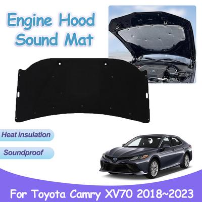 Almohadilla para Capó de Motor para Toyota Camry XV70 Daihatsu Altis Híbrido 2018~2024 Coche Aislamiento Acústico Térmico Alfombrilla de Algodón Accesorios Ignífugos