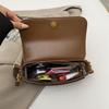 New simple solid color women's bag texture popular Japanese contrasting color shoulder bag niche foreign style messenger bag