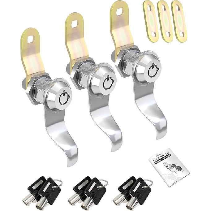 RV Locks For Storage Door 7/8 Inch, RV Compartment Locks For Camper Travel Trailer Cabinet With Keys 7/8", Pack Of 6 Locks With 6 Keyed Alike With