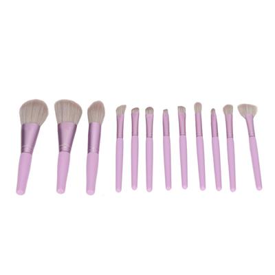 12 Pcs Professional Makeup Brushes Set Purple Portable Cosmetics Foundation Powder Blush Eyeshadow
