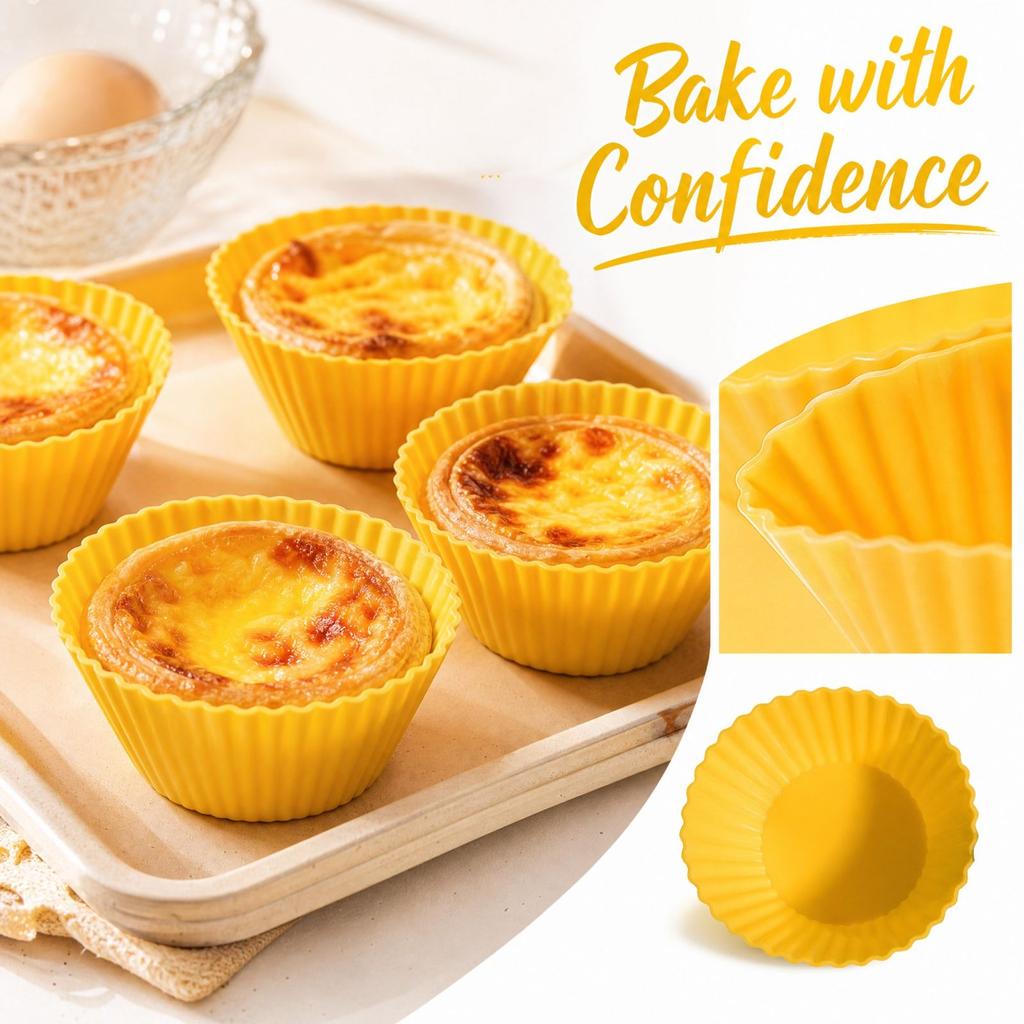 Heat Round Muffin Cups for Baking and Cupcakes