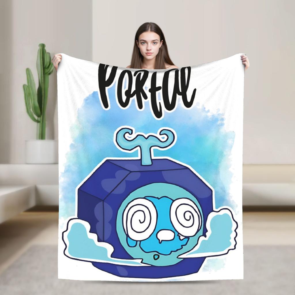 Warm Blanket Travel B-Blox Kitsune Fruits Throw Blanket  Flannel Bedspread For Outdoor Graphic Sofa Bed Cover