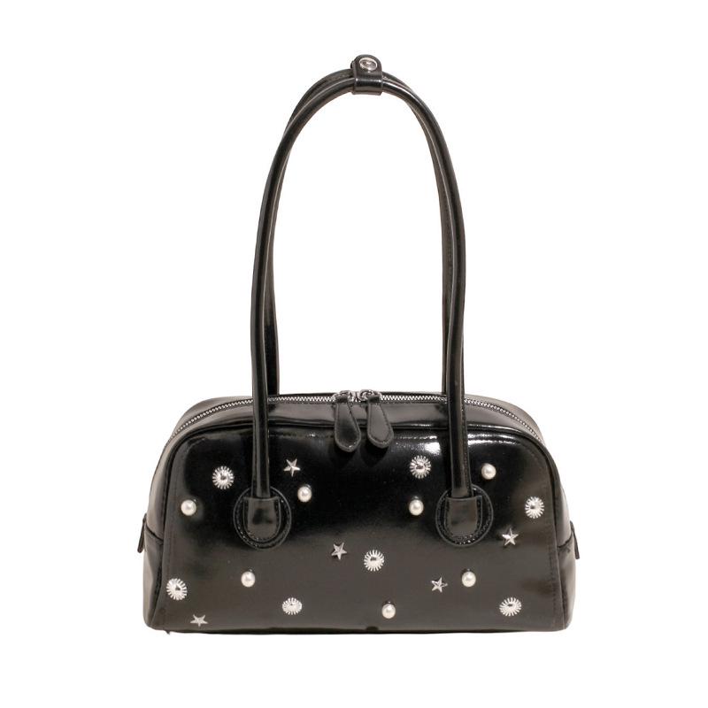 

2025 Ретро Тренд Простая Сумка Через Плечо для Поездок: Элегантный нишевый дизайн для женщин чёрный