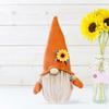 Unique Festival Harvest Sunflower Doll In Orange For Home And Bar Thanksgiving Decor