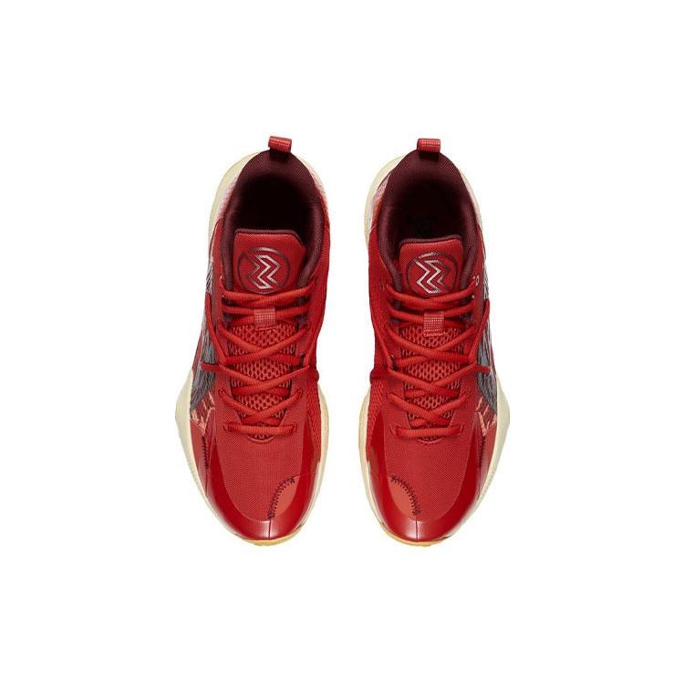 New LINING Speed 8 Basketball Shoes Men Low Top Fiery Red/Deep Chestnut Red ABPS003-5