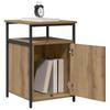 Nightstand with Drawers Artisan Oak Wood Based Material