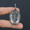 Natural Tree Of Life White Topaz Gemstone Copper Wire Wrap Pendant 2.36" R6u20