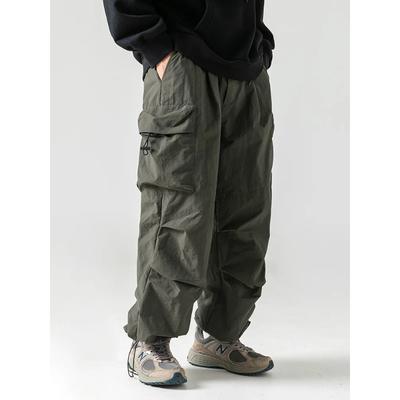 Trendy Men's Spring/Summer Breathable Outdoor Cargo Parachute Pants Leisure Hiking Mountaineering Water-resist Pants