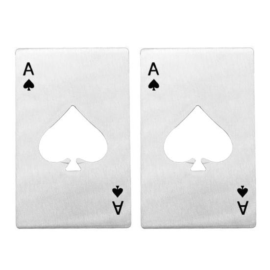 2/3Pcs Poker Card Bottle Opener Heavy Duty Stainless Steel Spade A Manual Beer Bottle Can Opening Tool Kitchen Gadget Seniors Arthritis Chef Gift