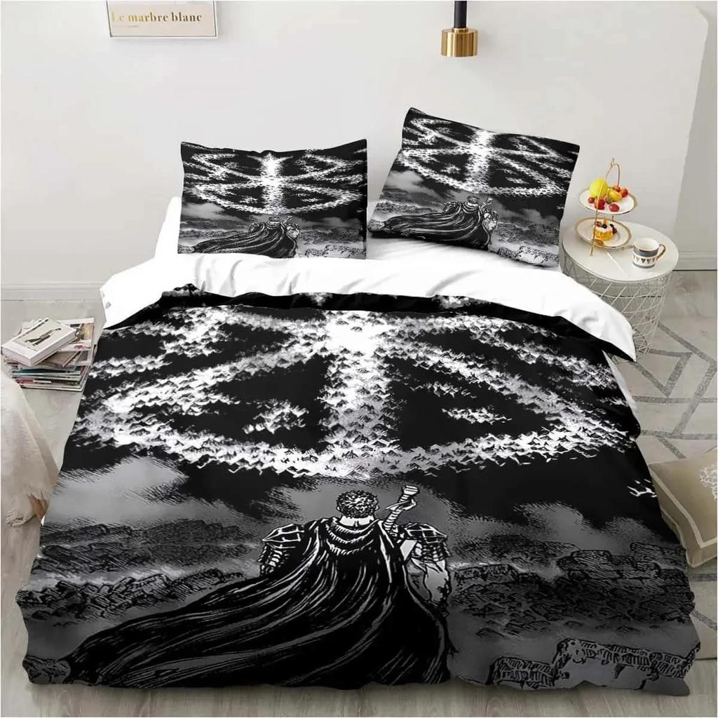 Polyester Comfortable Anime Print Duvet Cover Set With Duvet Cover And Pillowcases King Queen Twin Sizes For All Ages