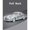 1/24 Benzs 300SL Alloy Car Model Diecasts Metal Classic Electroplating Vehicles Car Model Simulation Sound and Light Kids Gifts