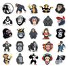 50 Gorilla Graffiti Stickers - Waterproof Cartoon Animal Designs for DIY Skateboards, Phone Cases, and Luggage.