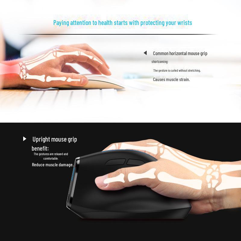ZELOTES F36A Vertical Ergonomic Wireless Rechargeable Office Mouse