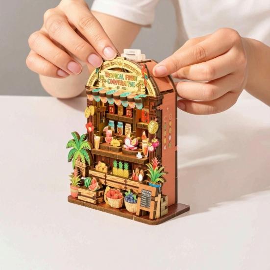 Mini Cute Refrigerator Magnets DIY 3D Puzzle Magnetic Building Blocks Assemble