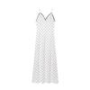 Zbzr Spring New Women clothes Western Style Fashion V-neck Lace Stitching Polka Dot Tight Camisole Dress