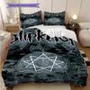 Metal Bands Dark Artistry Bedding (1 * duvet cover + 2 * pillowcase, without core) 2D Flat Bedding set Duvet cover and pillowcase Soft and comfortable